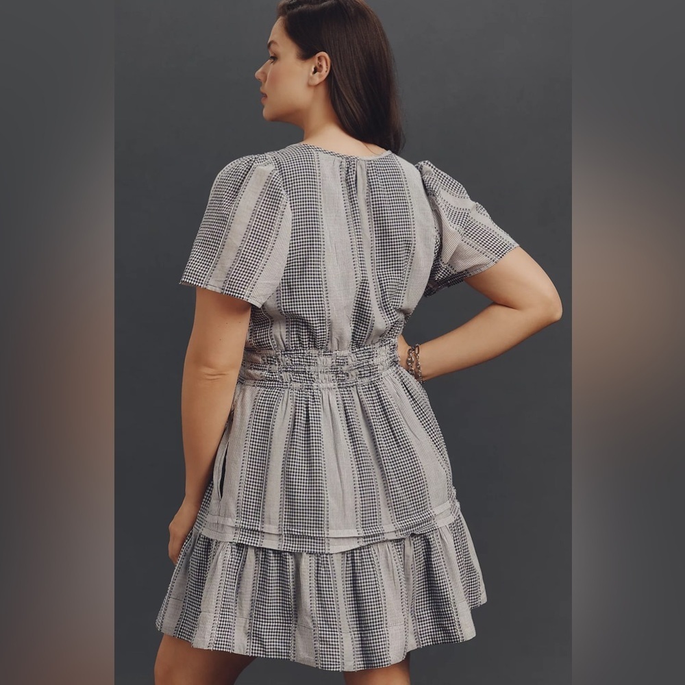 NWT! Anthropologie The Somerset Gingham Mini Dress - Size Medium 🏆 - Picture 6 of 8